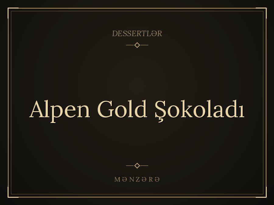Alpen Gold Şokoladı