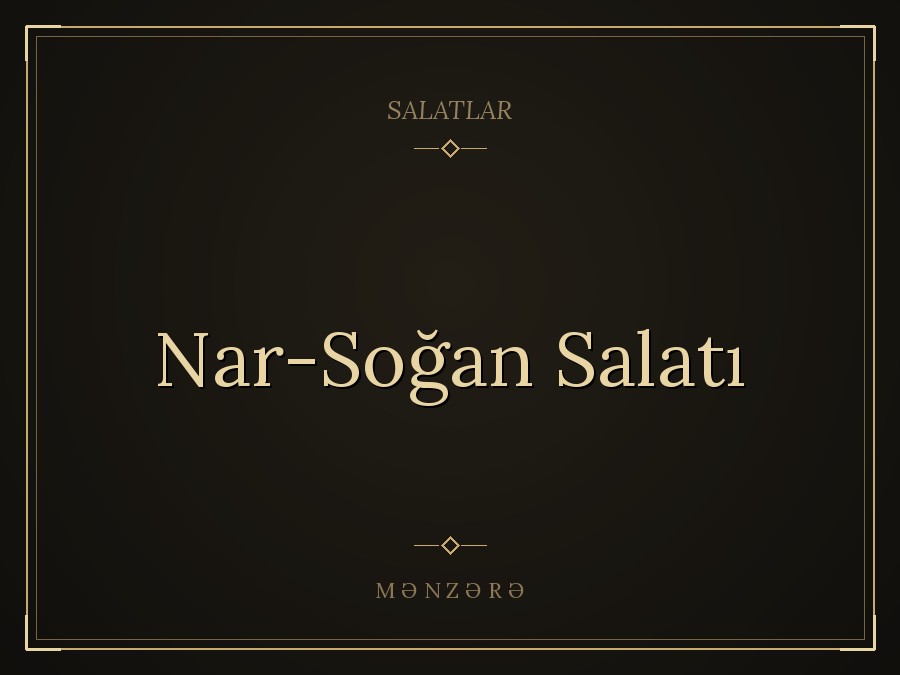 Nar-Soğan Salatı